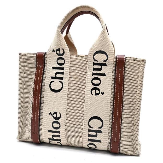 Chloe Woody Small Canvas Tote Bag