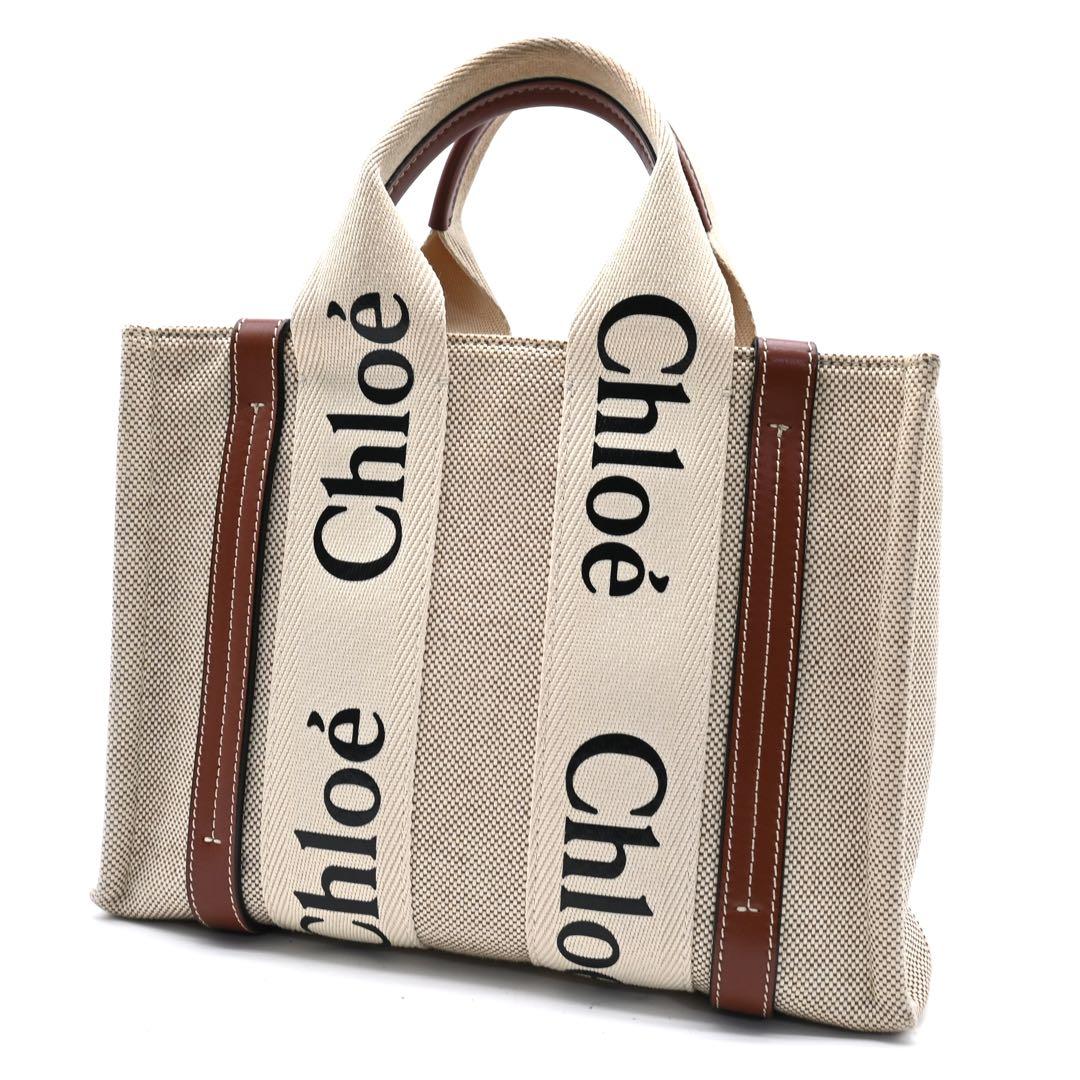 Chloe Woody Small Canvas Tote Bag