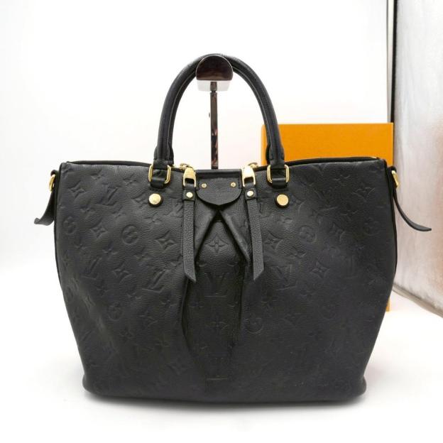 Louis Vuitton Mazarine MM Empreinte Tote Bag Black Handbag