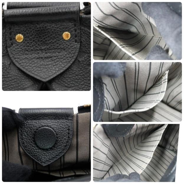 Louis Vuitton Mazarine MM Empreinte Tote Bag Black Handbag