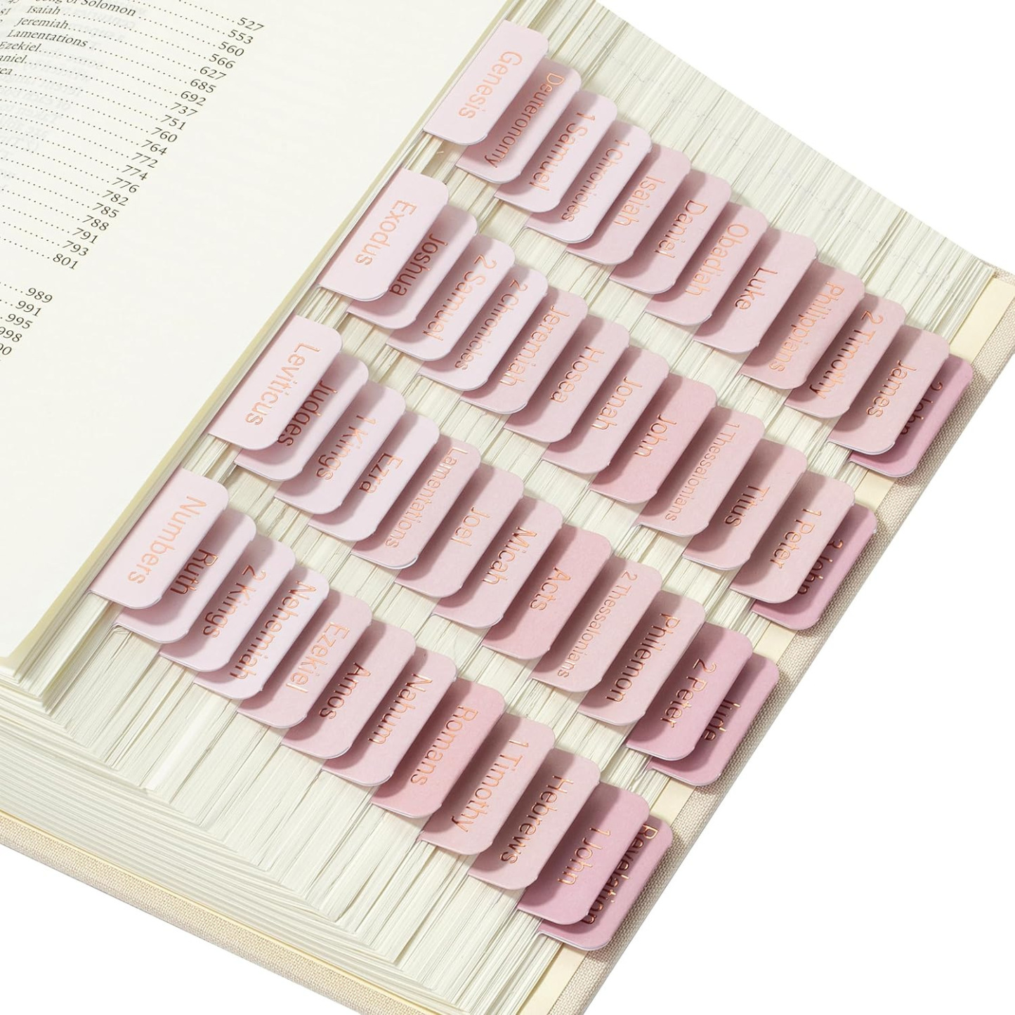 Pink Tone Bible Tabs Wholesale - 500 Sets X 75 PCs 