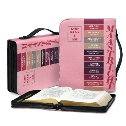 Letter by Letter Blessing: Pink Personalized Bible Bag