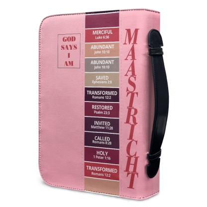 Letter by Letter Blessing: Pink Personalized Bible Bag