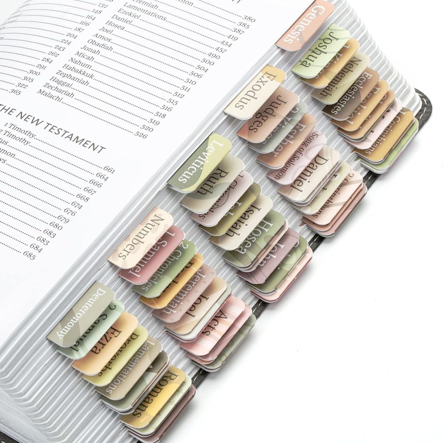 Earth Tone Bible Book Tabs Bulk - 500 Sets X 75 PCs 