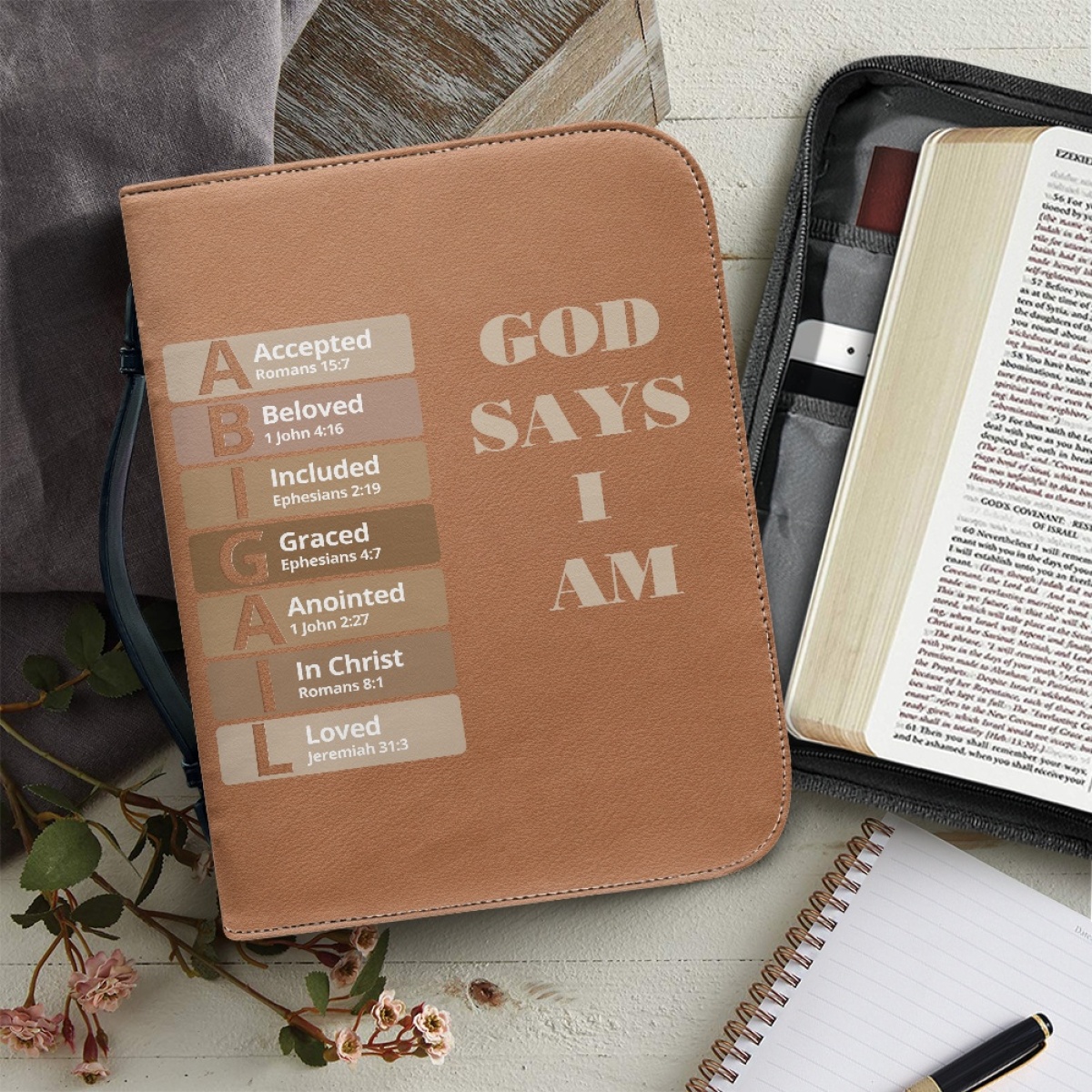 Letter by Letter Blessing: Personalized Bible Cover