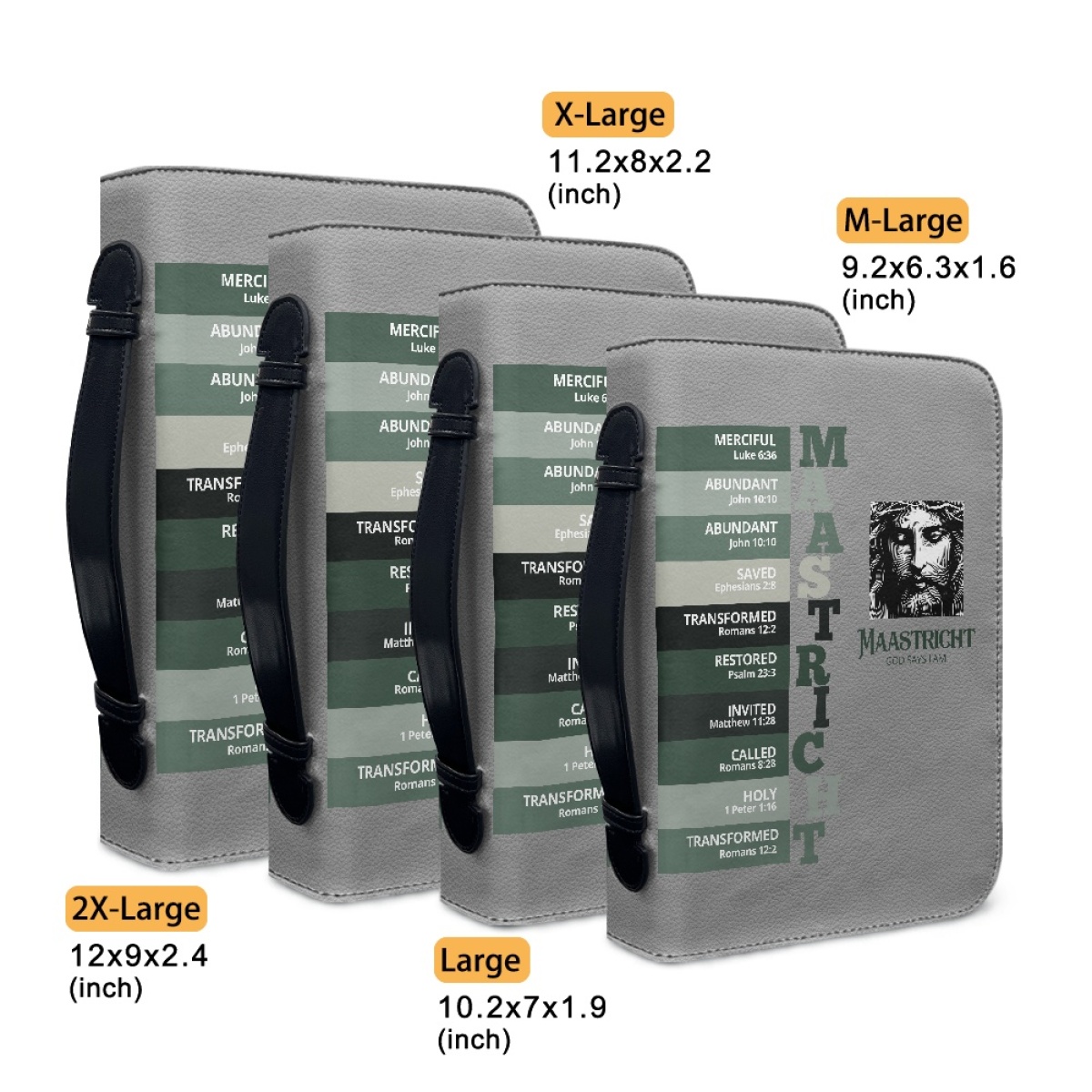 Letter by Letter Blessing: Khaki Personalized Bible Case