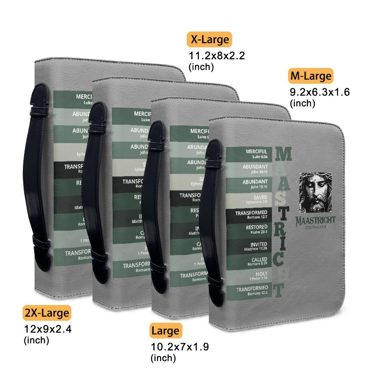 Letter by Letter Blessing: Khaki Personalized Bible Case