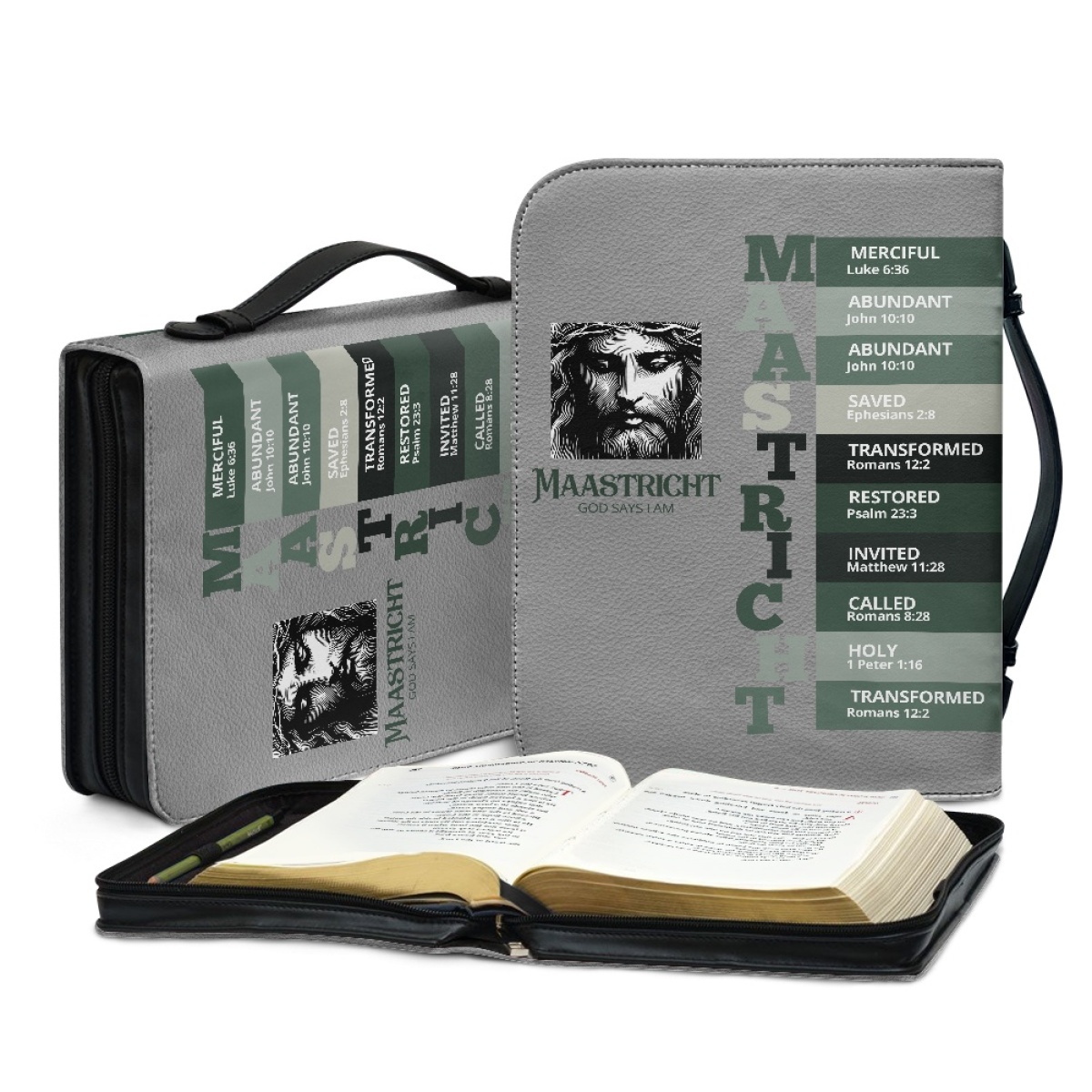 Letter by Letter Blessing: Khaki Personalized Bible Case