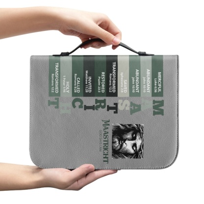 Letter by Letter Blessing: Khaki Personalized Bible Case