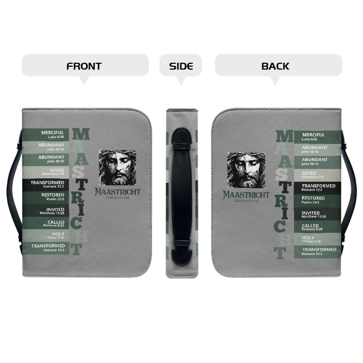 Letter by Letter Blessing: Khaki Personalized Bible Case