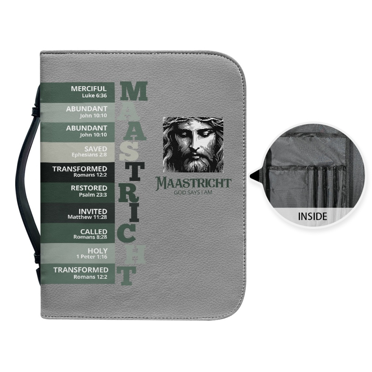 Letter by Letter Blessing: Khaki Personalized Bible Case