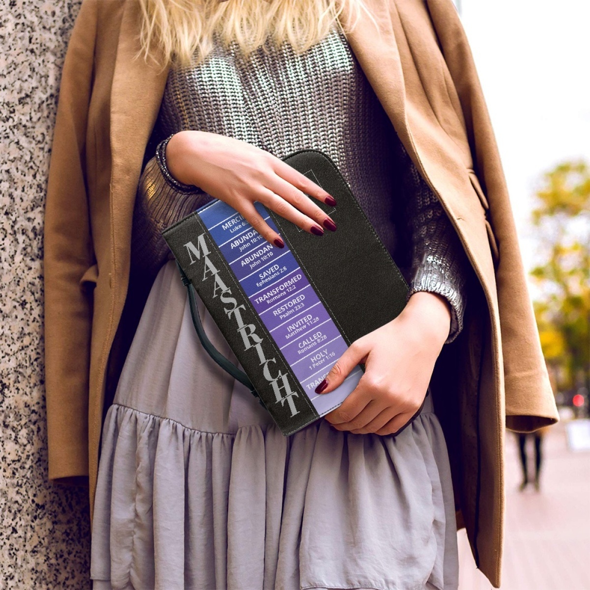 Letter by Letter Blessing: Black Personalized Bible Bag