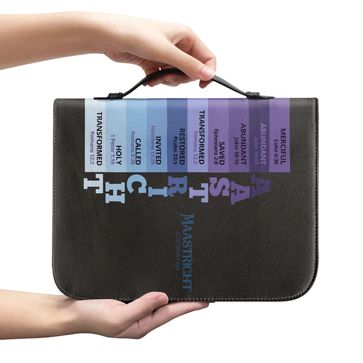 Letter by Letter Blessing: Black Personalized Bible Case