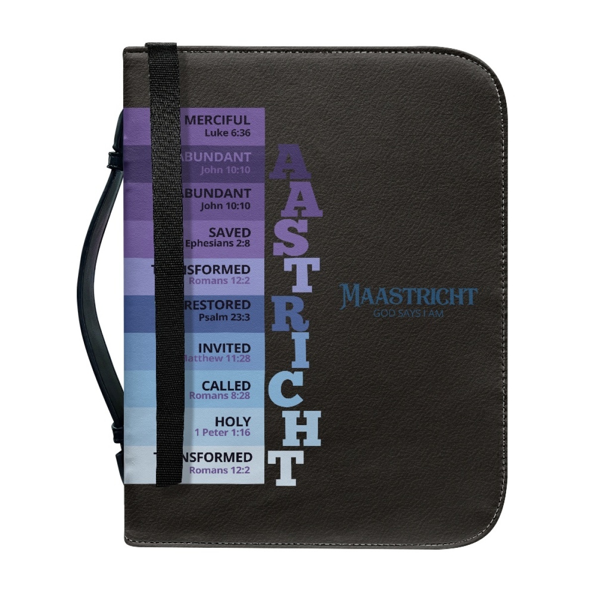 Letter by Letter Blessing: Black Personalized Bible Case