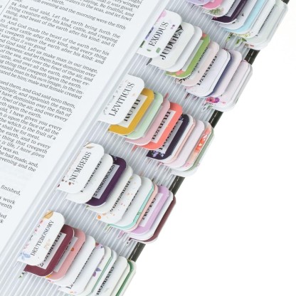 Floral Print Bible Book Tabs Bulk - 500 Sets X 75 PCs 