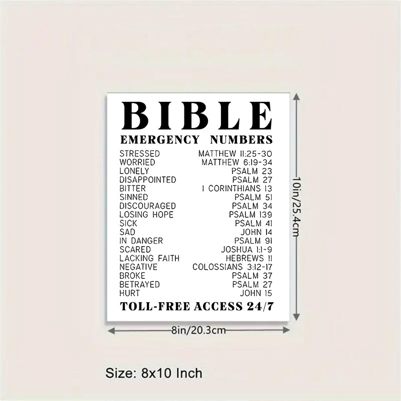 Bible Emergency Numbers Waterproof Direct - Stick Sticker