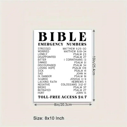 Bible Emergency Numbers Waterproof Direct - Stick Sticker