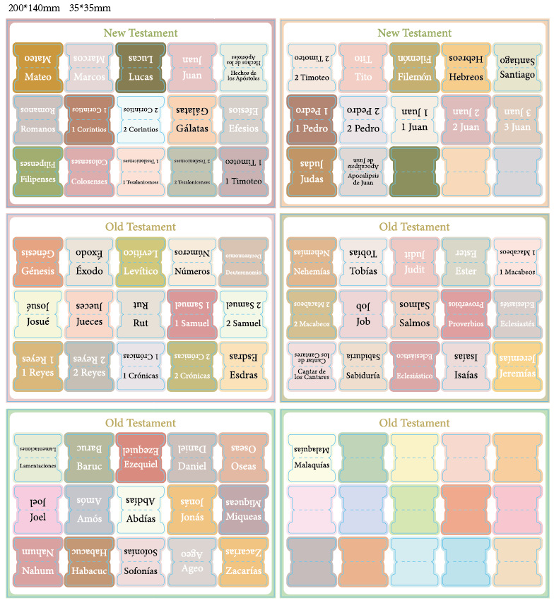 Pestañas para la Biblia estilo bohemio decorativas - 90 pcs