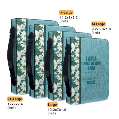 Custom Leather Bible Cover for Women - Engraved "I Am a Child of God" | Soft Pastel Design & Divine Assurance