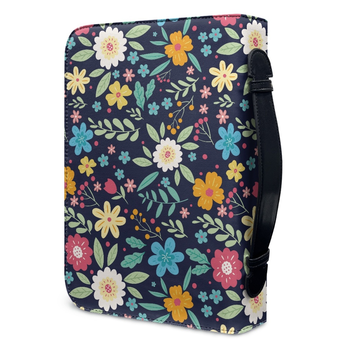 Leather Floral Bible Cover for Women - Engraved Trust in the Lord with All Your Heart (Proverbs 3:5)