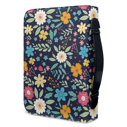 Leather Floral Bible Cover for Women - Engraved Trust in the Lord with All Your Heart (Proverbs 3:5)