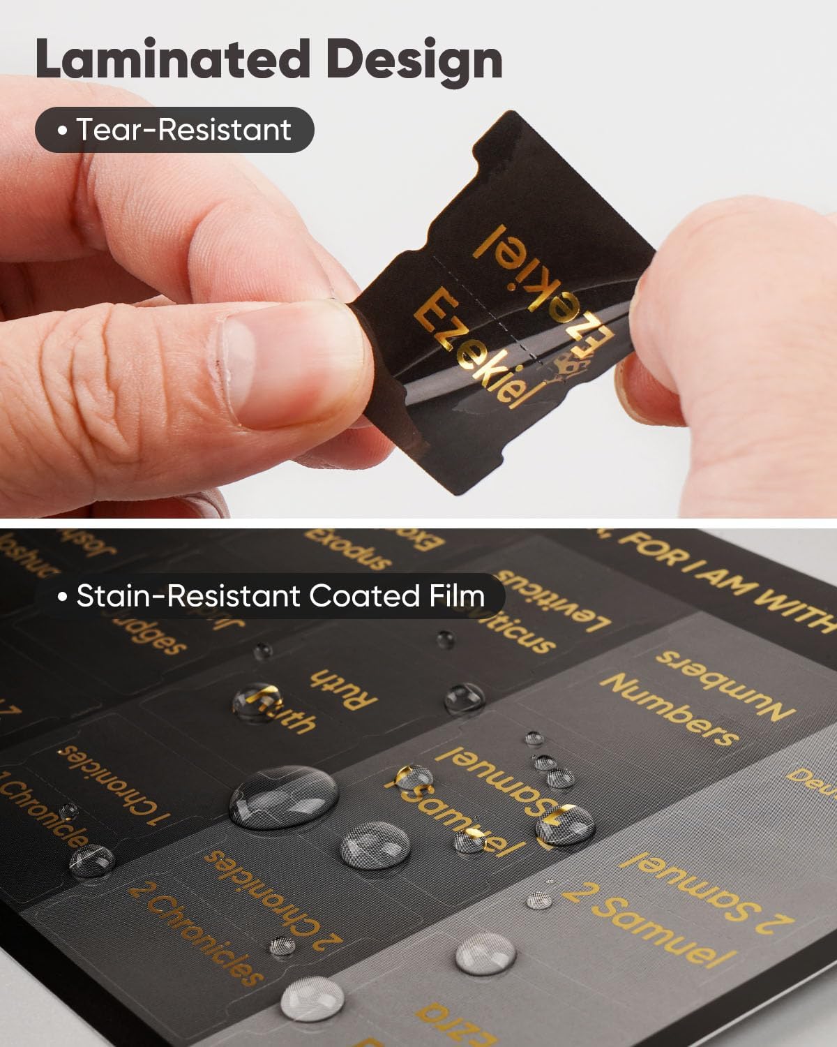  75 Large Print Tabs & Bookmark for Men & Women |  Easy - Navigate Study Bible Accessories