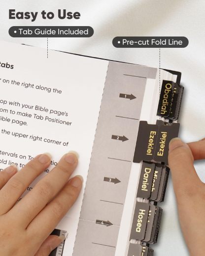 75 Large Print Tabs & Bookmark for Men & Women |  Easy - Navigate Study Bible Accessories