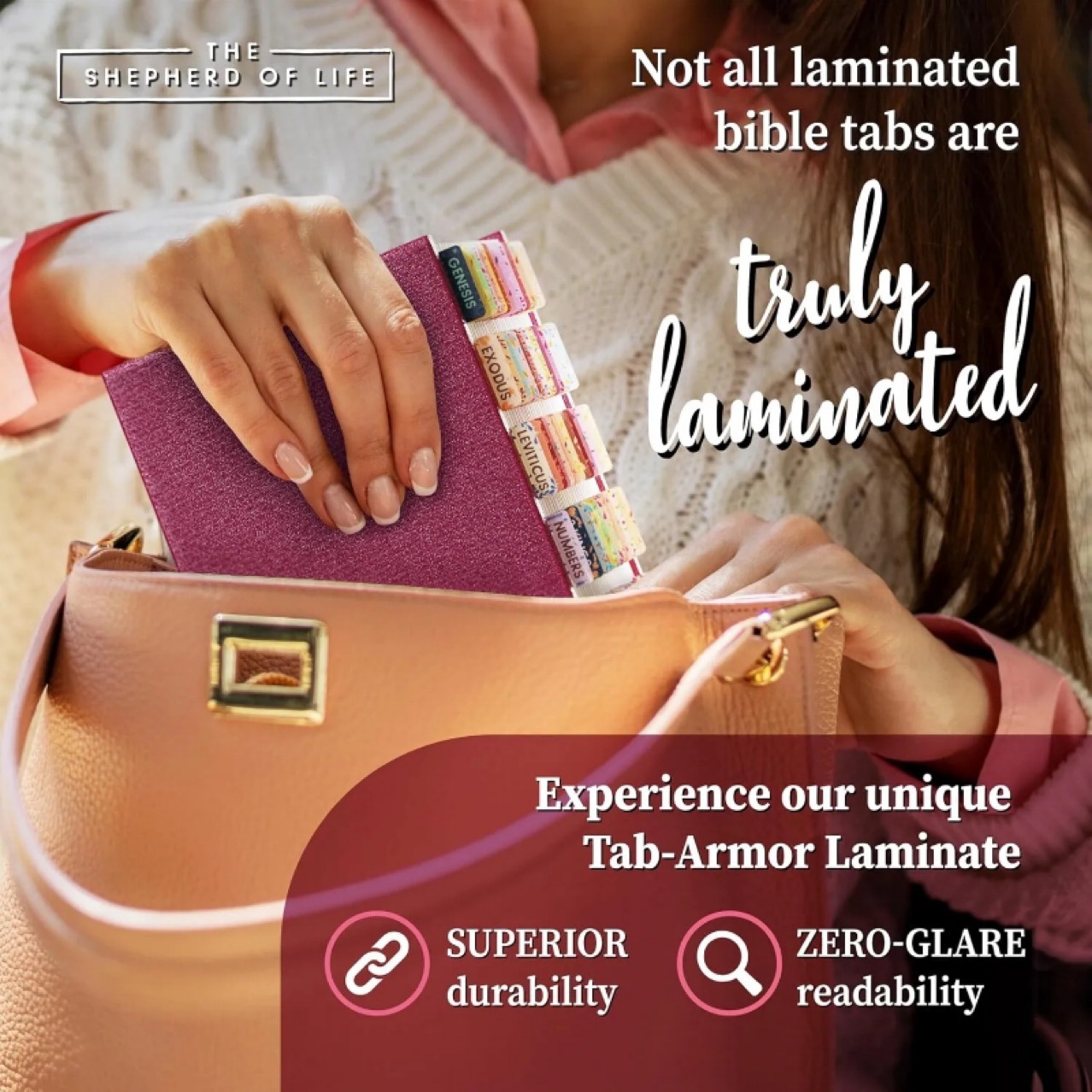 Gold Floral Bible Tabs for Women –  Large Print Bibles – 66 Peel-and-Stick Bible Index Tabs