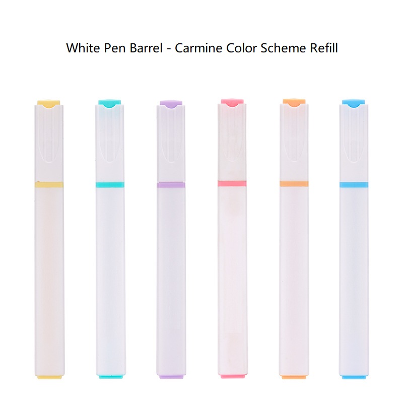 6 - Pack Mild Pastel Highlighters for Bible Tabs | No - Bleed Chisel Tip Pens