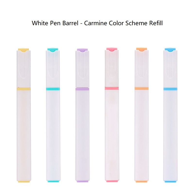 6 - Pack Mild Pastel Highlighters for Bible Tabs | No - Bleed Chisel Tip Pens