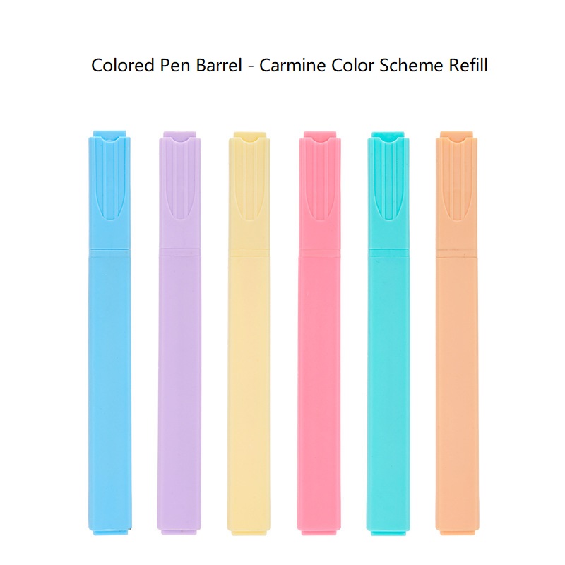 6 - Pack Mild Pastel Highlighters for Bible Tabs | No - Bleed Chisel Tip Pens