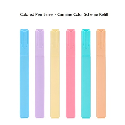 6 - Pack Mild Pastel Highlighters for Bible Tabs | No - Bleed Chisel Tip Pens