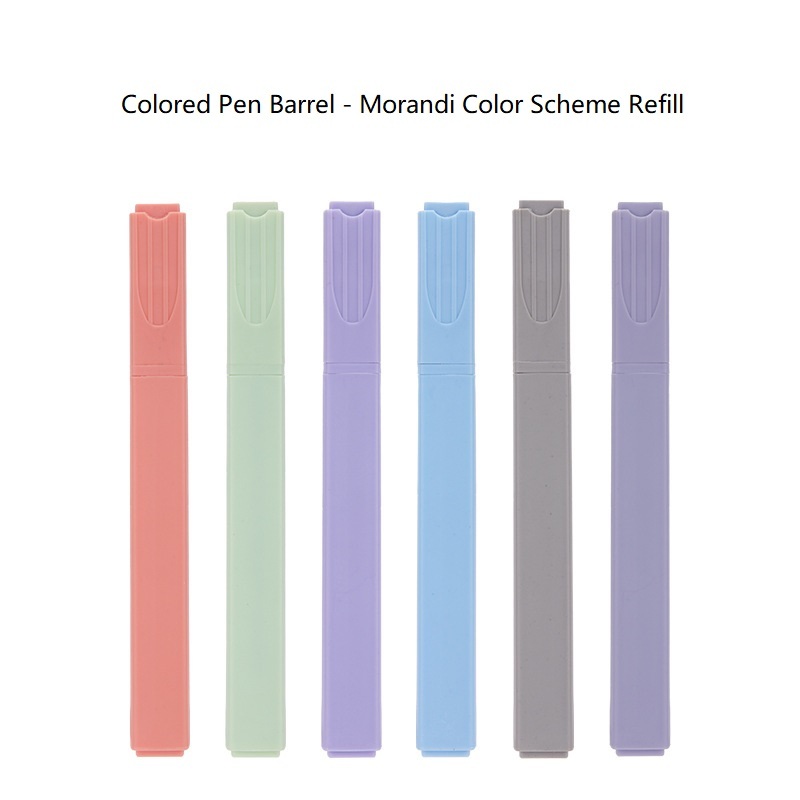6 - Pack Mild Pastel Highlighters for Bible Tabs | No - Bleed Chisel Tip Pens