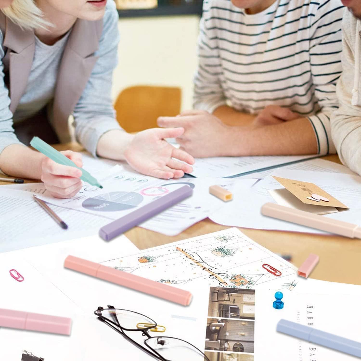 6 - Pack Mild Pastel Highlighters for Bible Tabs