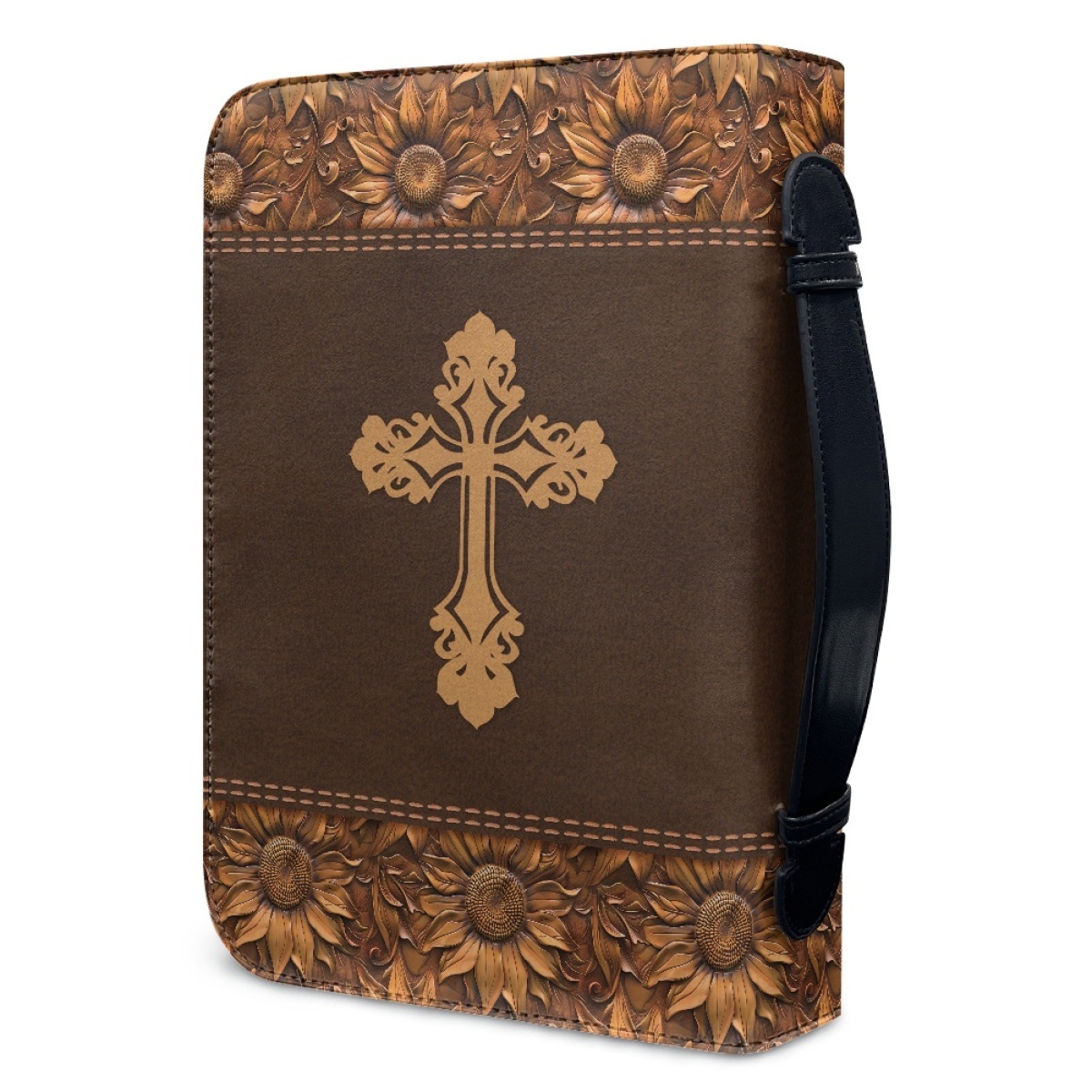 Large Personalized Bible Cover - Engraved Be Still and Know That I Am God (Psalm 46:10)