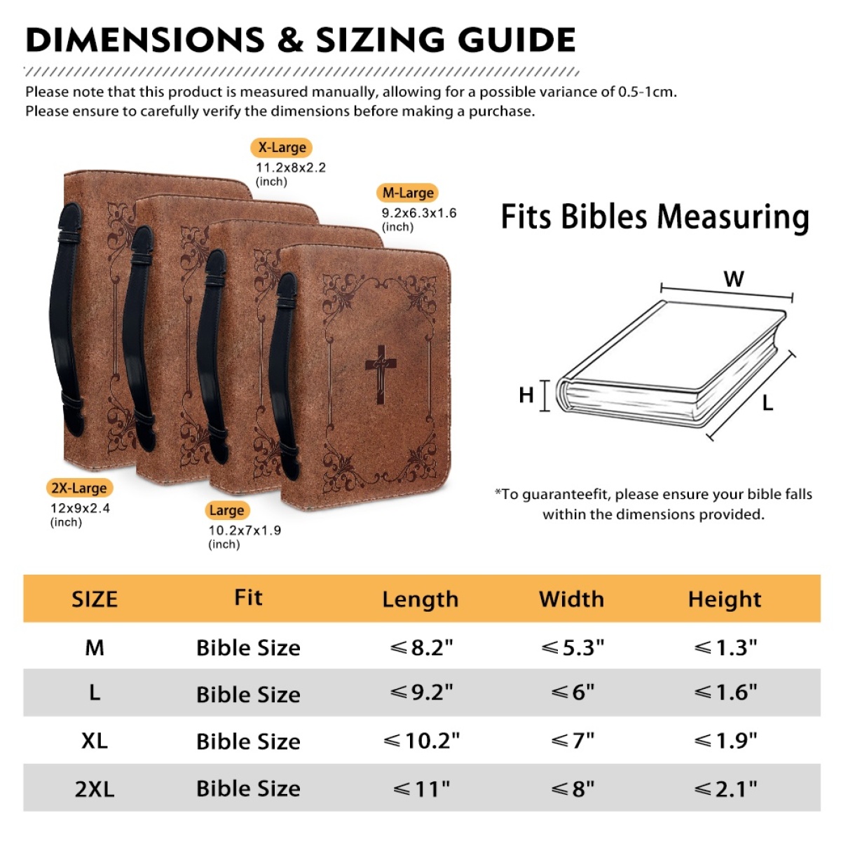 Custom Leather Bible Cover for Men - Embossed Cross Design | Rugged Faith & Timeless Symbolism
