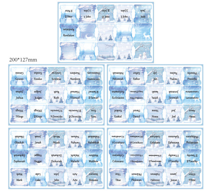Winter Scene Waterproof Index Tabs, Bible Label Stickers, Book Classification Marking Stickers - 5 Sheets/Set