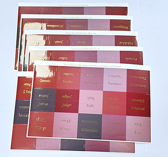 Gold Foil Bible Tabs, Red Gold Foil Index Tabs, Book Marking Stickers - 6 Sheets/Set