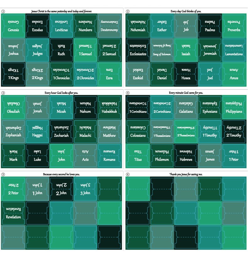 Waterproof Bible Index Tabs, Green - Bible Label Stickers - 6 Sheets/Set