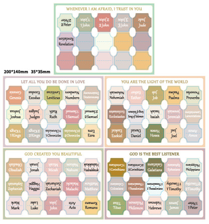 Pestañas para la Biblia estilo bohemio puro - 90 pcs