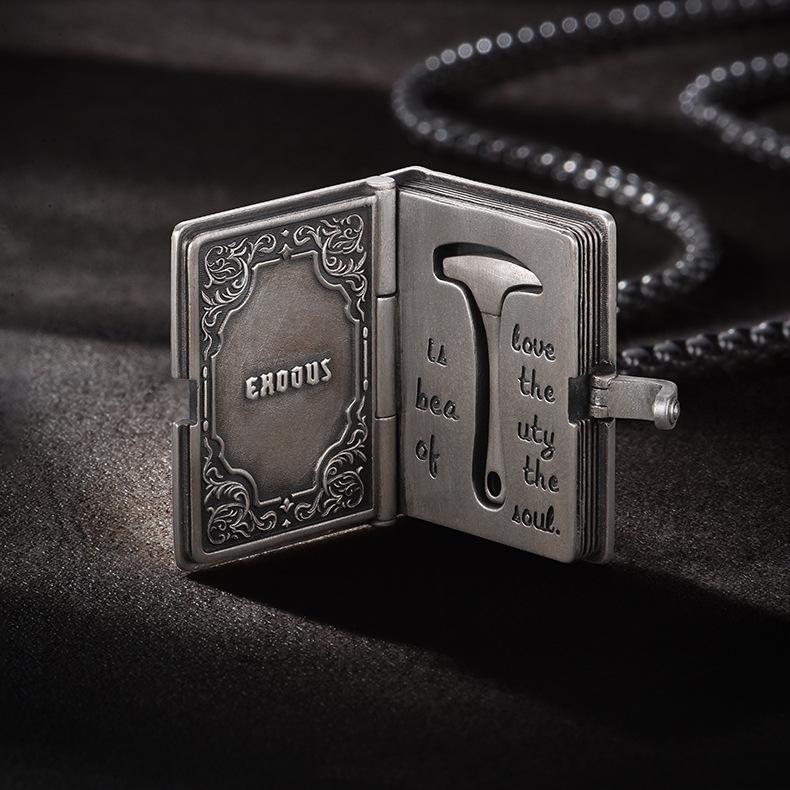 Bible Hammer Necklace, Men's Retro Necklace