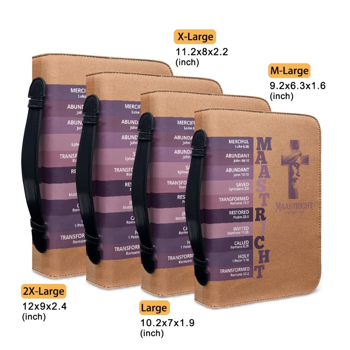 Letter by Letter Blessing: Beige Personalized Bible Case