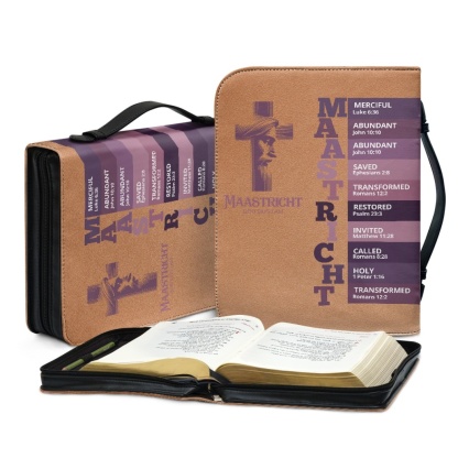 Letter by Letter Blessing: Beige Personalized Bible Case