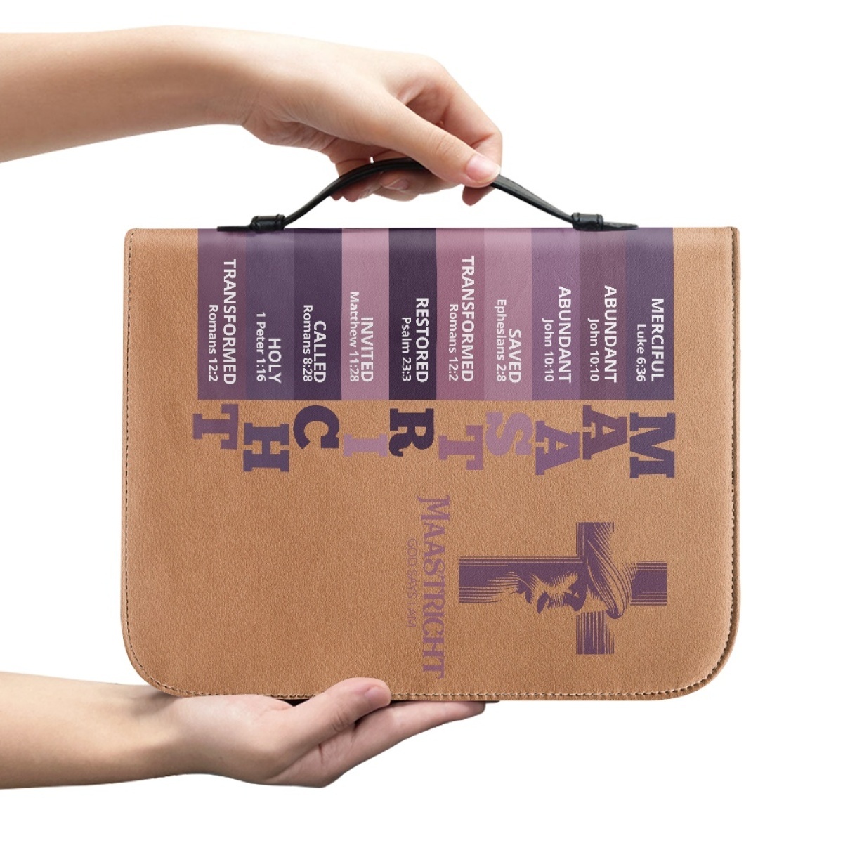 Letter by Letter Blessing: Beige Personalized Bible Case