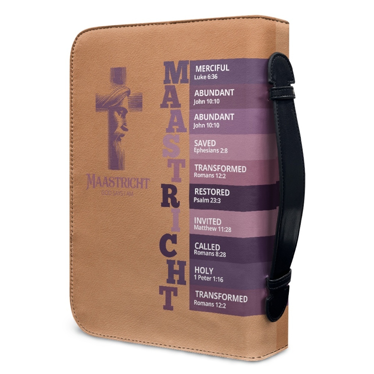 Letter by Letter Blessing: Beige Personalized Bible Case