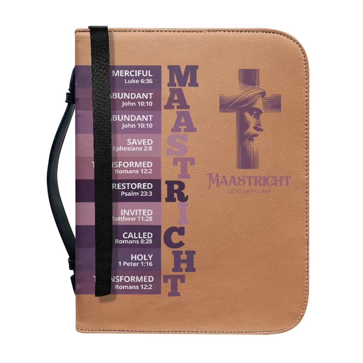 Letter by Letter Blessing: Beige Personalized Bible Case