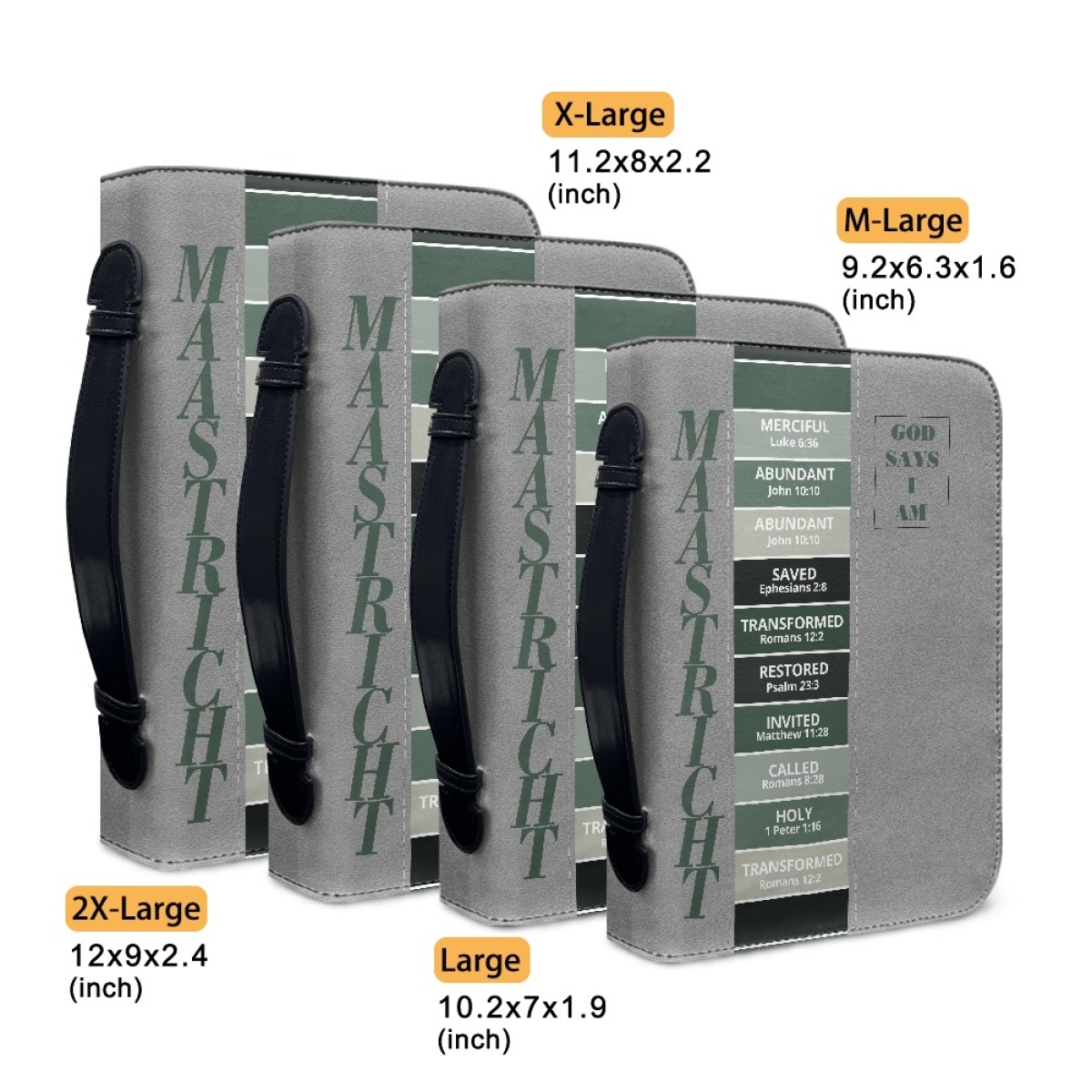 Letter by Letter Blessing: Khaki Personalized Bible Bag