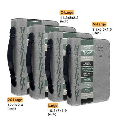 Letter by Letter Blessing: Khaki Personalized Bible Bag