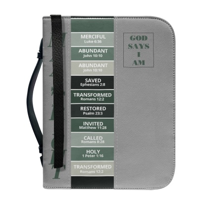 Letter by Letter Blessing: Khaki Personalized Bible Bag