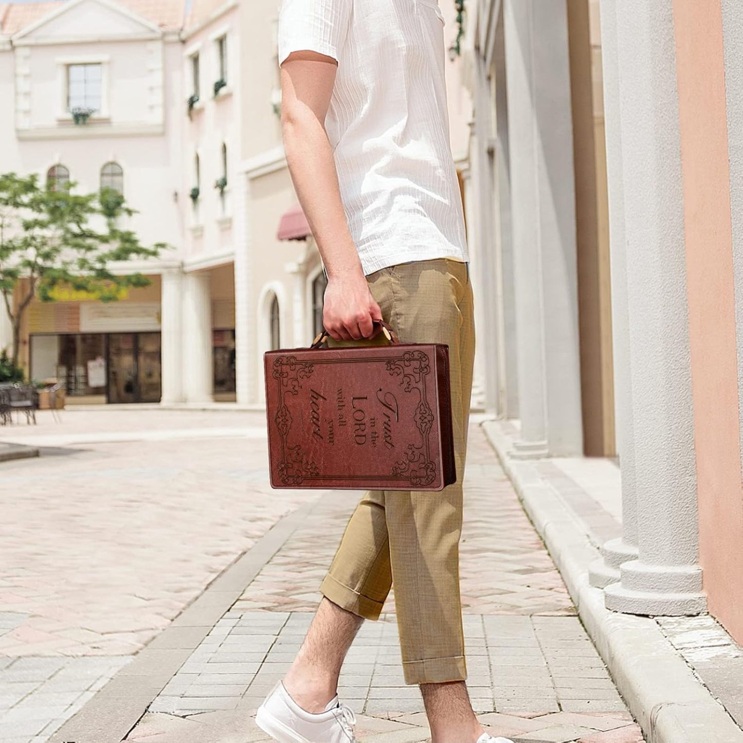 PU Vegan Leather Bible Bag |  Ideal Christian gifts for Men, Women & Parents